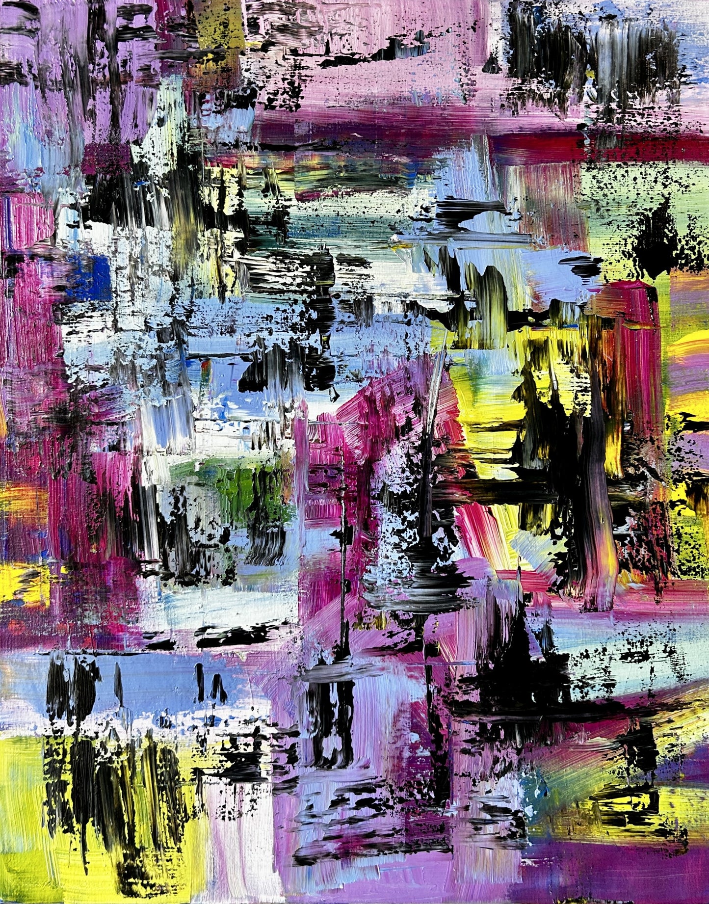 Urban Discord - 16"x20" Original Abstract Painting
