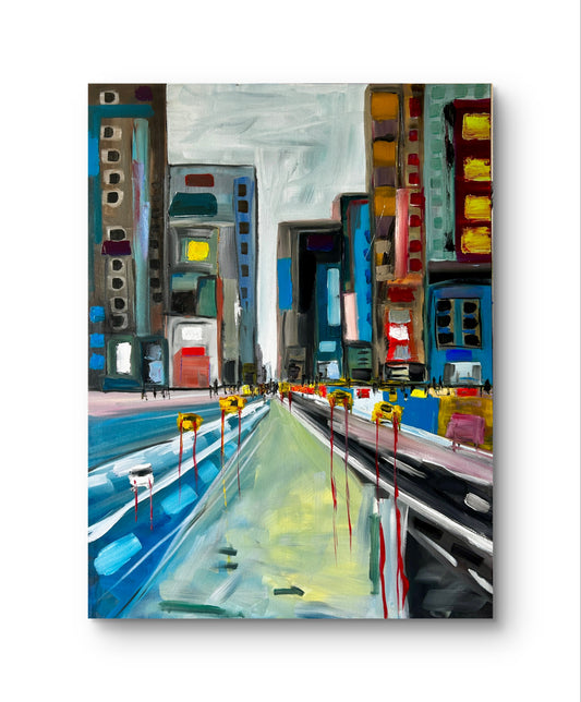 City Street 30x40” on canvas