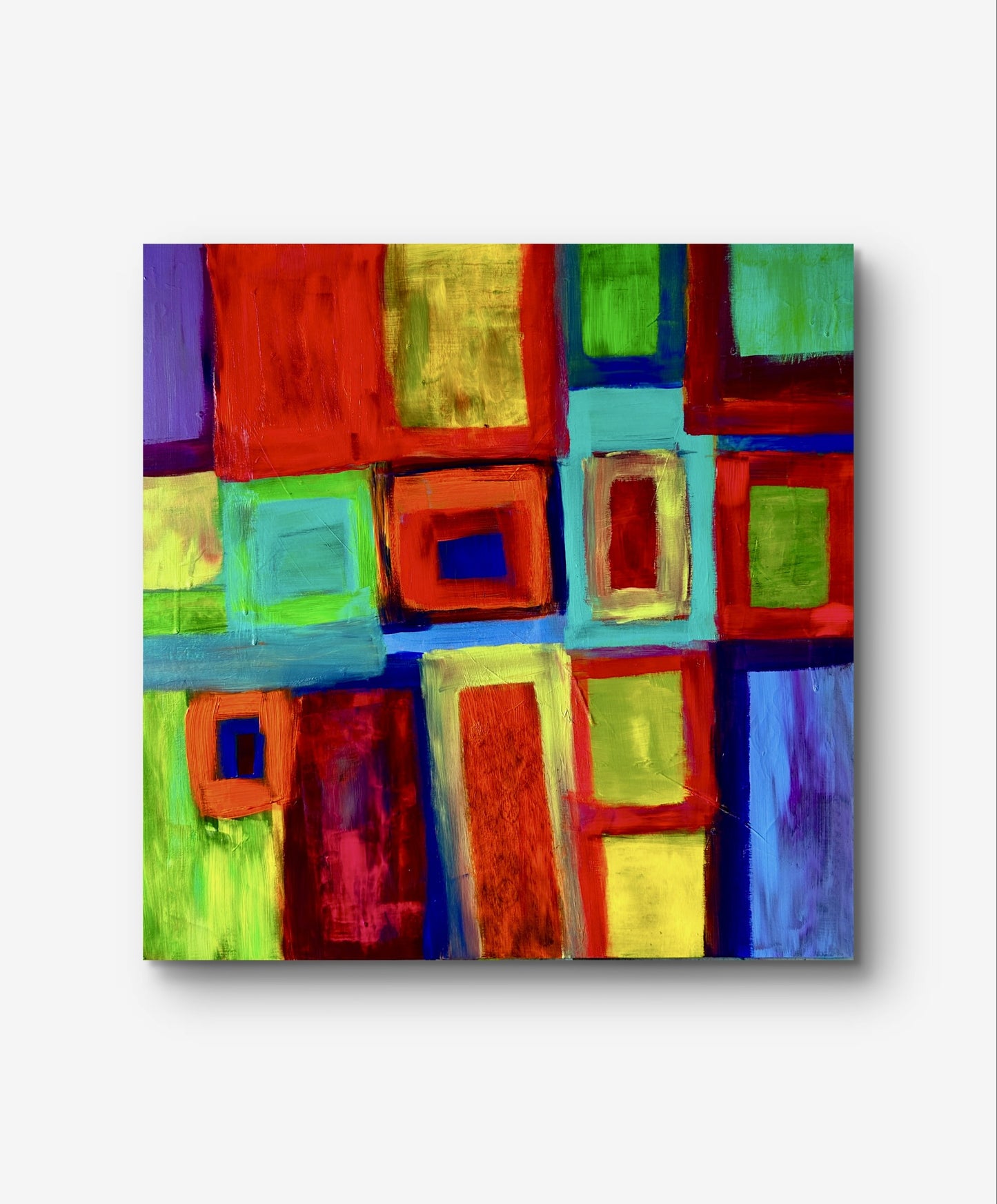 A Buffoon About - 24"x24" Abstract Painting