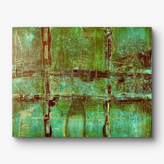 Beneath the Surface - 16"x20" Abstract Painting